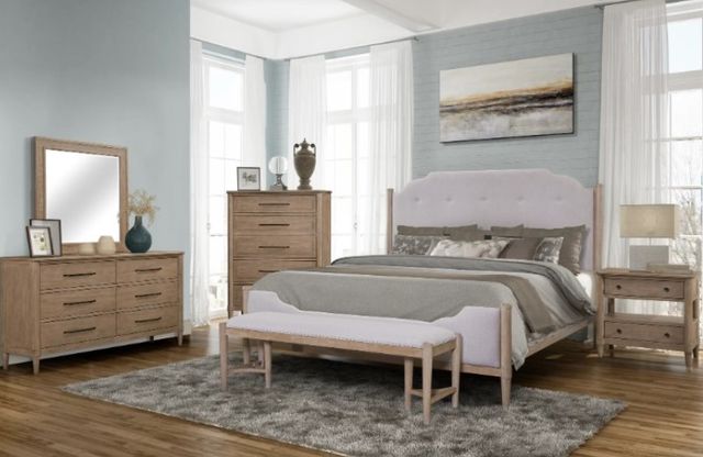 Bernards Citrus Heights Sand Open Nightstand-1