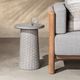 Classic Home Delaine Light Gray 20" Concrete Outdoor Table-1