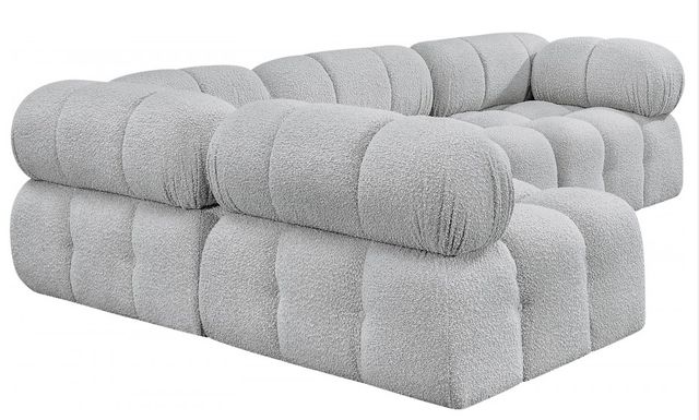 Meridian Furniture Ames 4-Piece Grey Boucle Sectional-3
