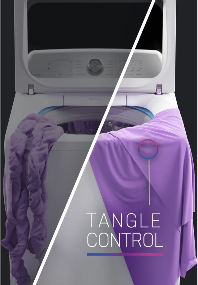 GE Profile™ 5.3 Cu. Ft. Diamond Gray Agitator Top Load Washer with Smarter Wash Technology-5
