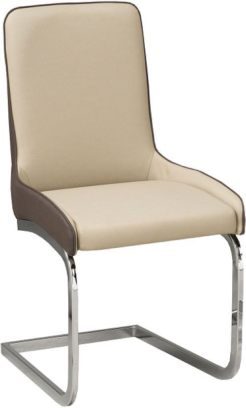 Brassex Inc. Donatello 2-Piece Brown/Chrome Dining Chair Set-0