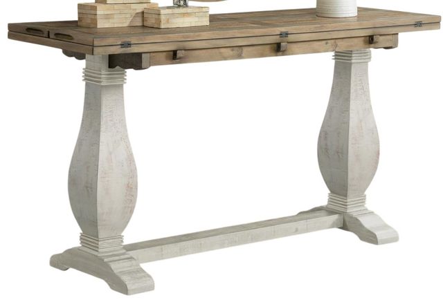 Martin Svensson Napa Natural Sofa Table with White Stain Base-0