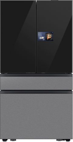 Samsung Bespoke 36 in. 28.6 Cu. Ft. Charcoal Glass and Stainless Steel French Door Refrigerator with AI Home & AI Vision Inside™