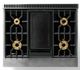 Viking® 7 Series 36" Damascus Gray Pro Style Dual Fuel Range with 12" Reversible Griddle-4