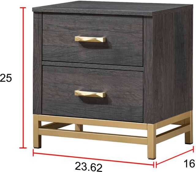 Crown Mark Trevor Brown Nightstand-2