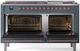Ilve® Nostalgie II Series 60" Blue Grey Pro Style Dual Fuel Range-1