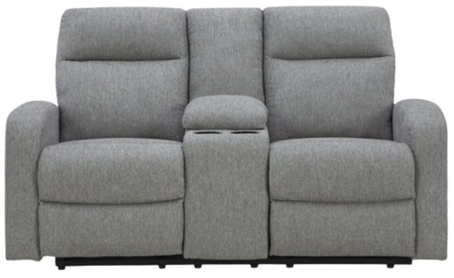 Signature Design by Ashley® Moreau Place Sterling Double Manual Reclining Loveseat with Console-2