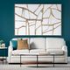 Crestview Collection Gold Lines Hand Finished Wall Art-1