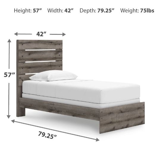 Signature Design by Ashley® Graystorm Brown/Gray Youth Twin Panel Bed-4