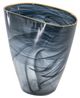 A & B Home Rimmed Black/Gold Glass Vase-0
