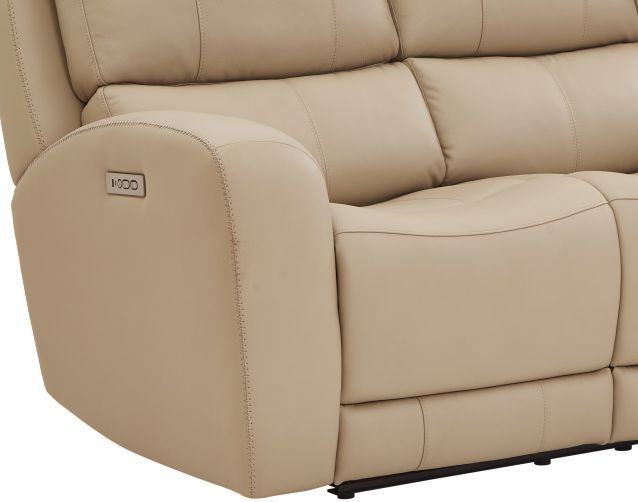 Leather Italia™ Cambria Bel Vista Taupe Power Reclining Sofa-1