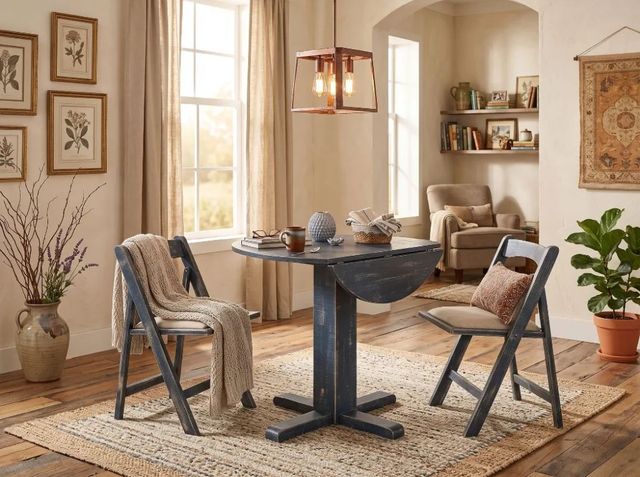 Sunny Designs™ Marina Ocean Blue Drop-Leaf Table-2