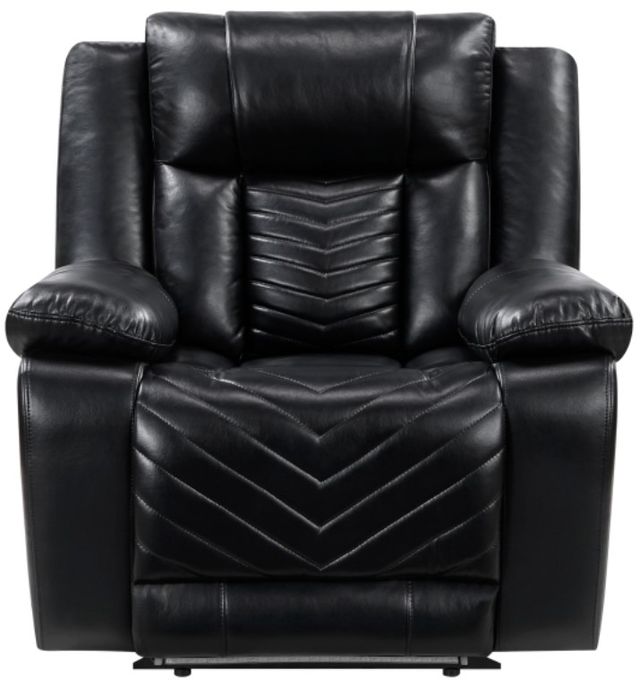 Homelegance® Huron Black Power Recliner with Charging Ports-2