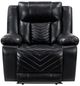 Homelegance® Huron Black Power Recliner with Charging Ports-2
