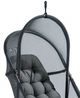 Furniture of America® Breeze Dark Gray Fabric/Metal Outdoor Swing Chair-1