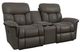 La-Z-Boy® Mateo Charcoal Leather Manual Wall Reclining Loveseat with Console-0