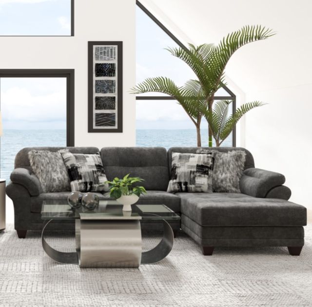 Hughes Furniture® 21900 2-Piece Wonderland Slate Right-Arm Facing Sectional-1