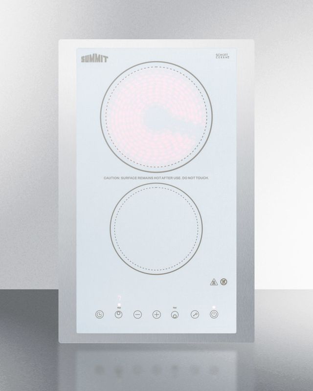 Summit® 15" White Electric Cooktop-1