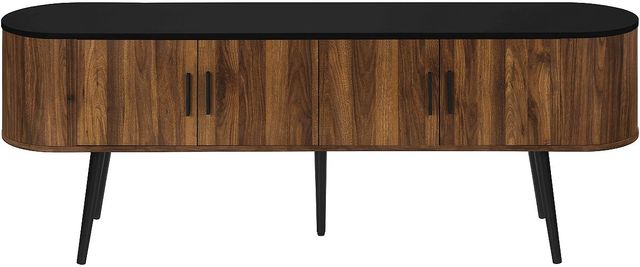 Monarch Specialties Inc. Black/Brown 72" TV Stand with Wood Look Doors-1