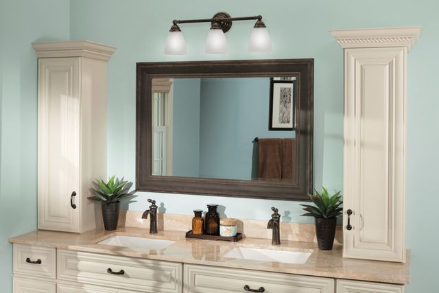 Moen® Brantford™ Oil Rubbed Bronze Three Globe Bath Light-2