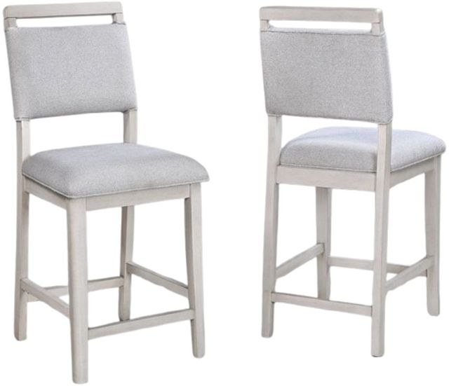 Crown Mark Blanche Gray/Weathered White Counter Dining Side Chair-3