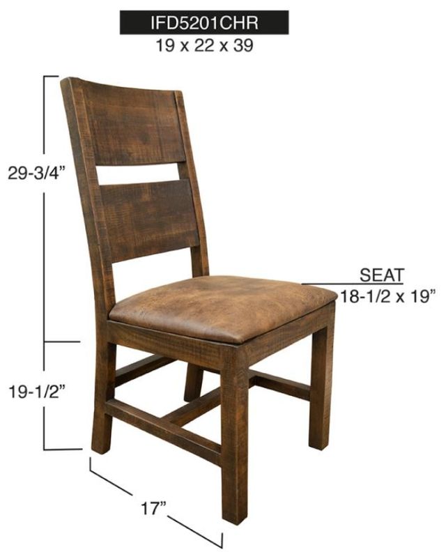International Furniture Direct Urban Art Brown Side Chair-2