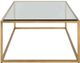Uttermost® Bravura Glass Top Coffee Table with Brushed Gold Frame-4
