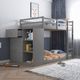 ACME Furniture Gaston Gray Twin Over Twin Bunk Bed-1