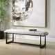Uttermost® Midas Bronze/White Long Bench-3