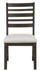 Homelegance® Victoria Beige/Dark Espresso Side Chair-2