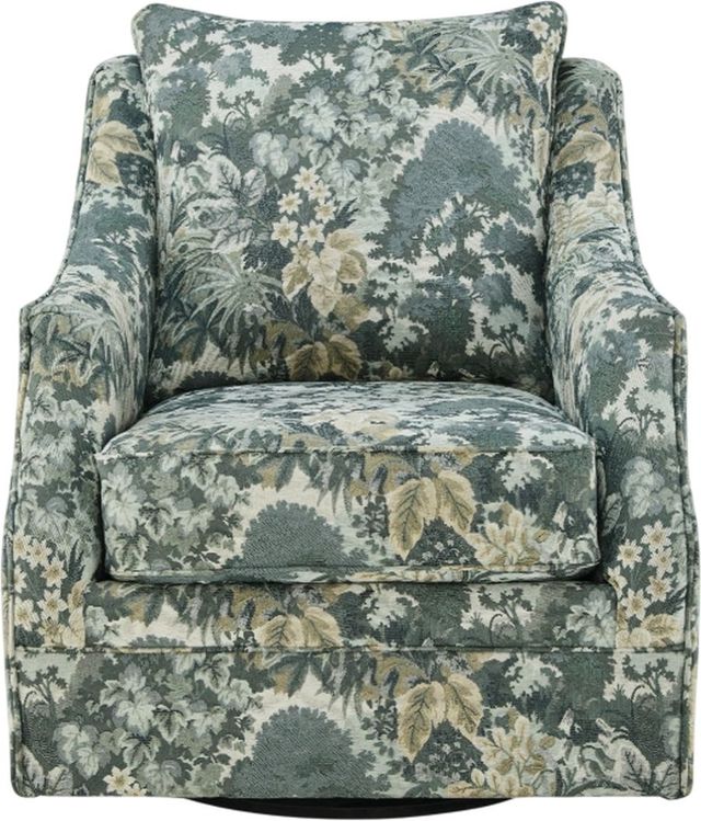 Signature Design by Ashley® Gubbins Blue/Green/Yellow Swivel Accent Chair-2