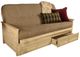 Kodiak Furniture Lexington Taxi Woodsmoke/Weathered White Full Storage Futon with Mattress -0