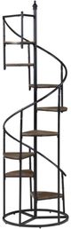 Coaster® Roseglen Rustic Brown/Black 8-Shelf Staircase Bookcase-2