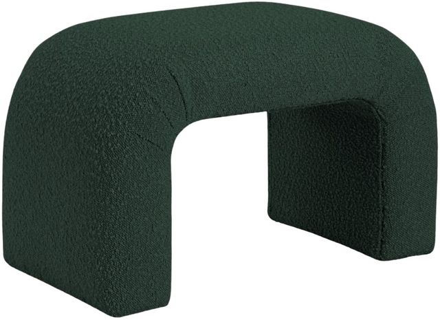 Meridian Furniture Niagara Green 28" Boucle Fabric Bench-0