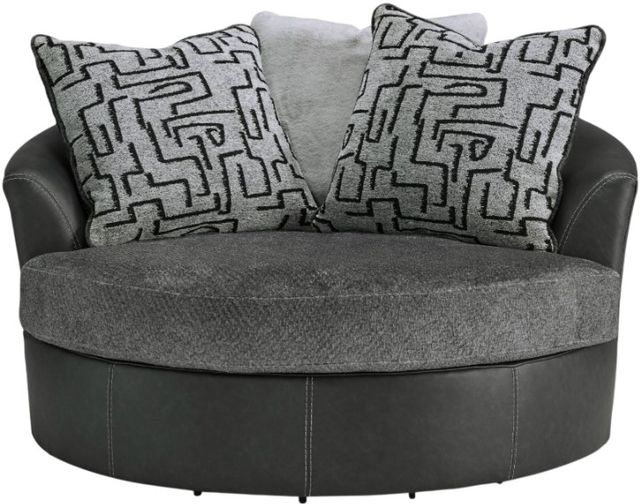 Benchcraft® Brixley Pier Graphite Swivel Accent Chair-1