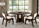 International Furniture Direct Zaphiro Brown Round Dining Table-1