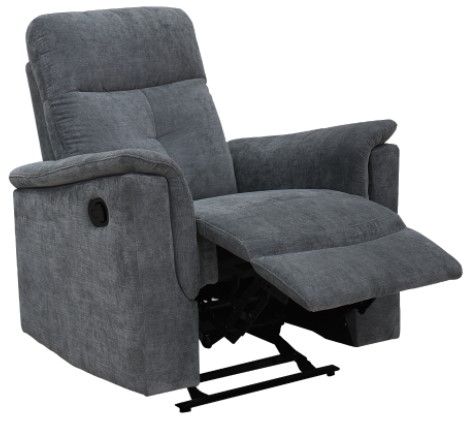 Mazin Furniture Everett Ellesmere Grey Manual Reclining Glider Chair-1