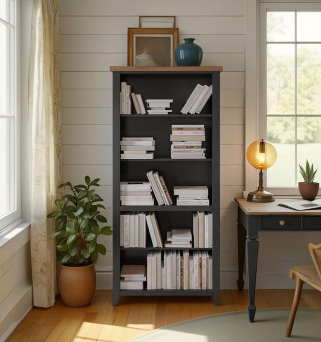 Legends Home Essex Seal Skin/Whiskey 72" Bookcase-1