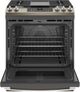 GE® 30" Fingerprint Resistant Slate Slide In Convection Gas Range-1