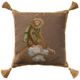Nourison Home™ Mina Victory Vintage Pillow Taupe Monkey On Stone 19"x19" Throw Pillow-0