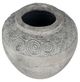 A & B Home Light Gray 8" Planter Pot with Swirling Patterns-3