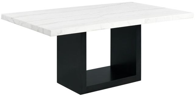 Elements International Valentino 5-Piece Black/Blue/White Dining Set-1
