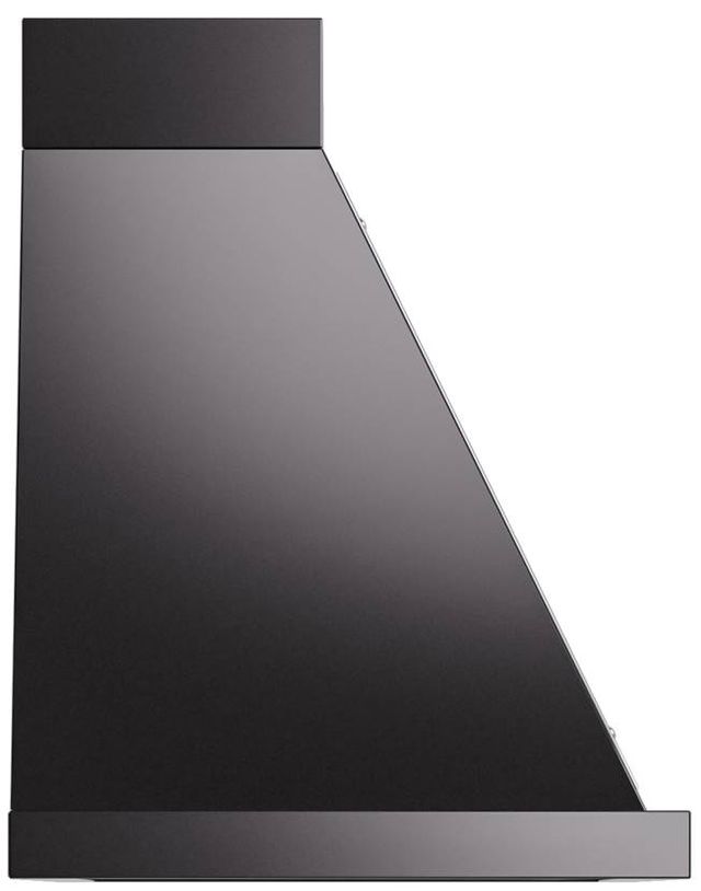Ilve® Nostalgie II Noblesse 36" Glossy Black Wall Mounted Range Hood with Chrome Trim-2