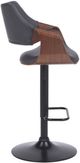 Armen Living Aspen Black/Brown/Gray Adjustable Swivel Bar Stool-4