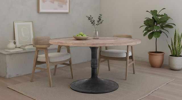 Nest Home Collections Sadie Medium Gray 48" Counter Table with Iron Base-1