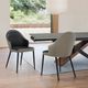 Armen Living Rocco 2-Piece Black/Gray Dining Side Chair Set-1