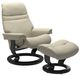 Stressless® by Ekornes® Customizable Sunrise Large Manual Recliner and Ottoman with Classic Base-0