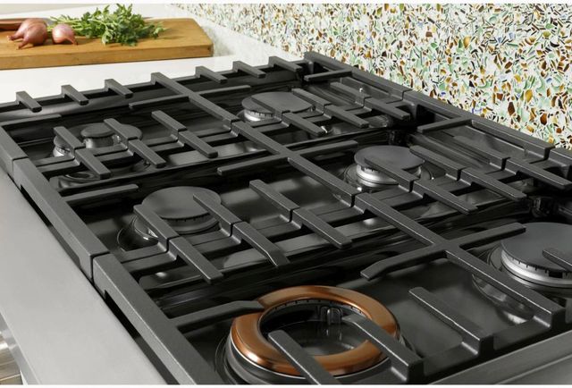 Café 48" Stainless Steel Gas Rangetop with 6 Burners and Integrated Griddle