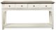 Riverside Furniture Myra Natural Sofa Table with Paperwhite Base-0