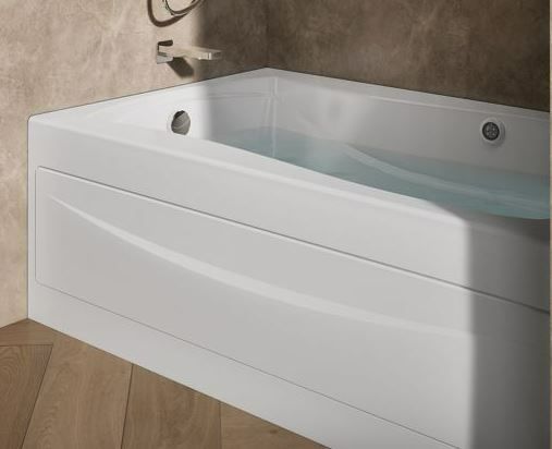 KOHLER® Mariposa® White 60" x 36" Alcove Whirlpool Bath - Left Drain-1